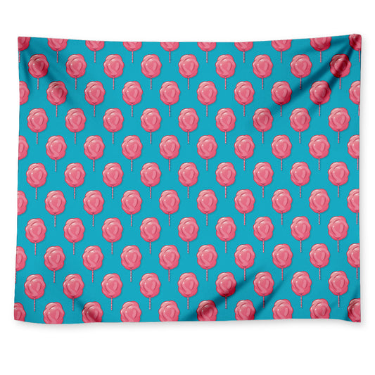 Pink And Blue Cotton Candy Pattern Print Tapestry
