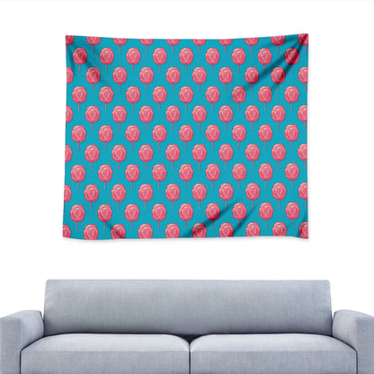 Pink And Blue Cotton Candy Pattern Print Tapestry