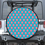 Pink And Blue Cotton Candy Pattern Print Tire Cover
