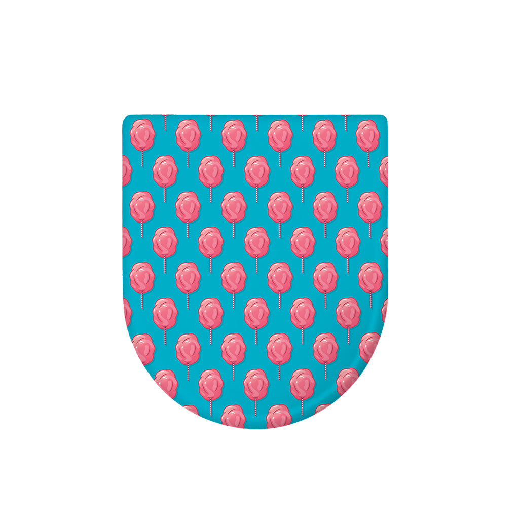 Pink And Blue Cotton Candy Pattern Print Toilet Lid Cover