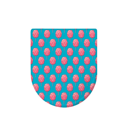 Pink And Blue Cotton Candy Pattern Print Toilet Lid Cover