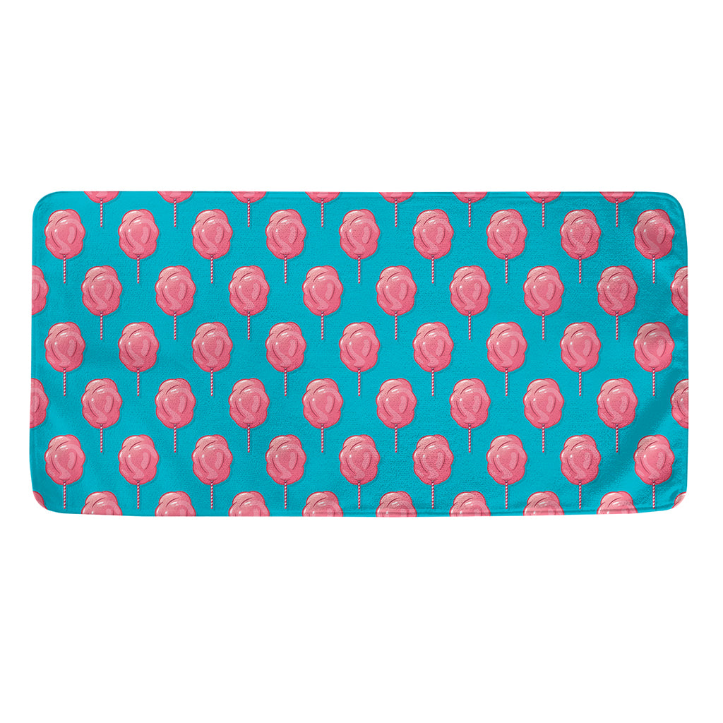 Pink And Blue Cotton Candy Pattern Print Towel
