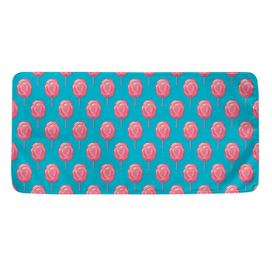 Pink And Blue Cotton Candy Pattern Print Towel