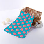 Pink And Blue Cotton Candy Pattern Print Towel