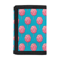 Pink And Blue Cotton Candy Pattern Print Trifold Wallet