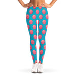 Pink And Blue Cotton Candy Pattern Print Women's Leggings