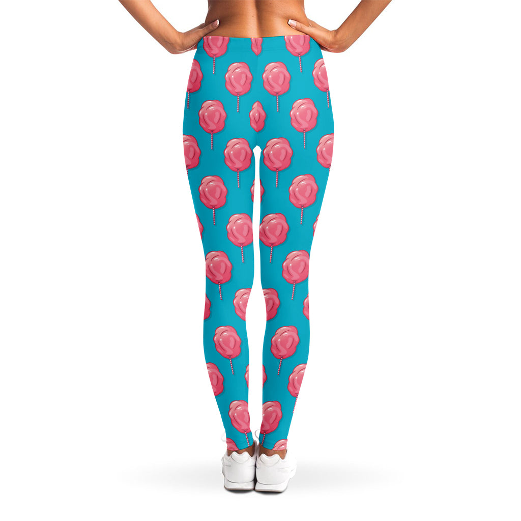 Pink And Blue Cotton Candy Pattern Print Women's Leggings
