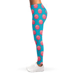 Pink And Blue Cotton Candy Pattern Print Women's Leggings