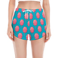 Pink And Blue Cotton Candy Pattern Print Women's Split Running Shorts