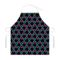 Pink And Blue Lights Heart Pattern Print Adjustable Apron