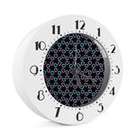 Pink And Blue Lights Heart Pattern Print Alarm Clock