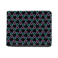 Pink And Blue Lights Heart Pattern Print Bifold Wallet