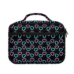 Pink And Blue Lights Heart Pattern Print Briefcase Bible Bag