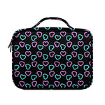 Pink And Blue Lights Heart Pattern Print Briefcase Bible Bag