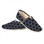Pink And Blue Lights Heart Pattern Print Casual Shoes