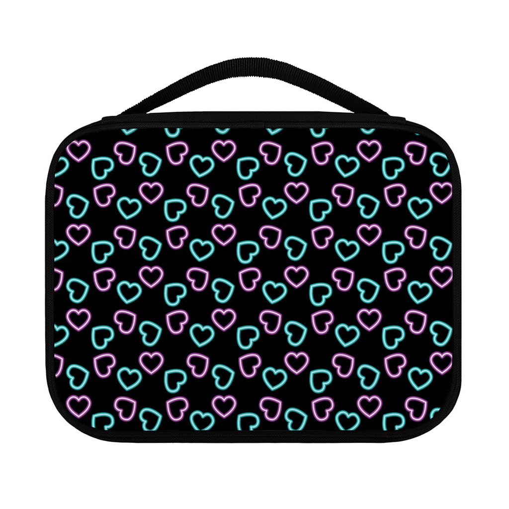 Pink And Blue Lights Heart Pattern Print Classic Bible Case