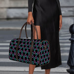 Pink And Blue Lights Heart Pattern Print Duffle Bag