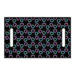 Pink And Blue Lights Heart Pattern Print Golf Cart Seat Cover