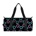 Pink And Blue Lights Heart Pattern Print Gym Bag
