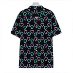 Pink And Blue Lights Heart Pattern Print Hawaiian Shirt