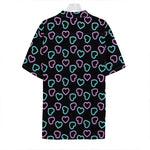 Pink And Blue Lights Heart Pattern Print Hawaiian Shirt