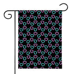 Pink And Blue Lights Heart Pattern Print House Flag