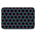Pink And Blue Lights Heart Pattern Print Indoor Door Mat