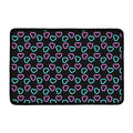 Pink And Blue Lights Heart Pattern Print Kitchen Mat