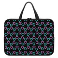 Pink And Blue Lights Heart Pattern Print Laptop Sleeve With Handle