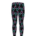 Pink And Blue Lights Heart Pattern Print Men's Leggings