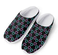 Pink And Blue Lights Heart Pattern Print Mesh Casual Shoes