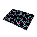 Pink And Blue Lights Heart Pattern Print Pet Cooling Mat Cover