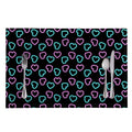Pink And Blue Lights Heart Pattern Print Placemat