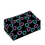 Pink And Blue Lights Heart Pattern Print Rectangle Tissue Box Cover