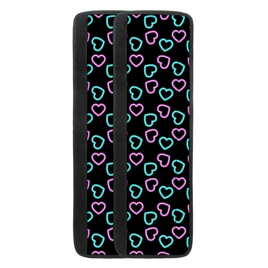 Pink And Blue Lights Heart Pattern Print Refrigerator Handle Covers