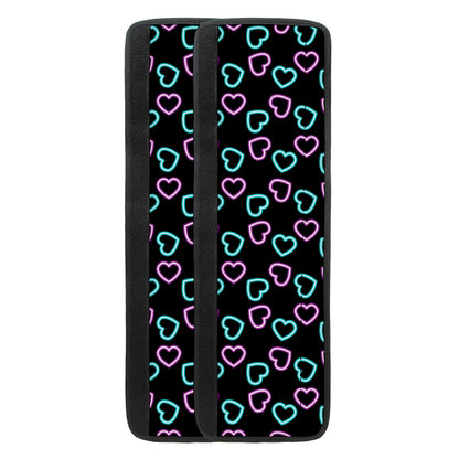 Pink And Blue Lights Heart Pattern Print Refrigerator Handle Covers