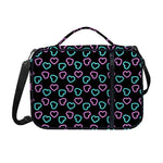 Pink And Blue Lights Heart Pattern Print Shoulder Strap Bible Bag
