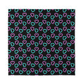 Pink And Blue Lights Heart Pattern Print Silk Bandana