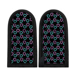 Pink And Blue Lights Heart Pattern Print Skillet Handle Cover