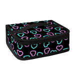 Pink And Blue Lights Heart Pattern Print Small Lunch Bag