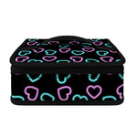 Pink And Blue Lights Heart Pattern Print Small Lunch Bag