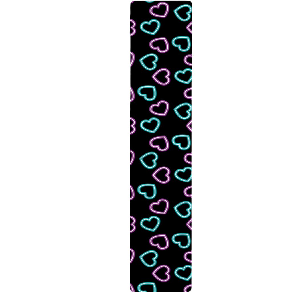 Pink And Blue Lights Heart Pattern Print Table Runner