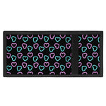 Pink And Blue Lights Heart Pattern Print Trifold Wallet