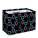 Pink And Blue Lights Heart Pattern Print Utility Tote Bag