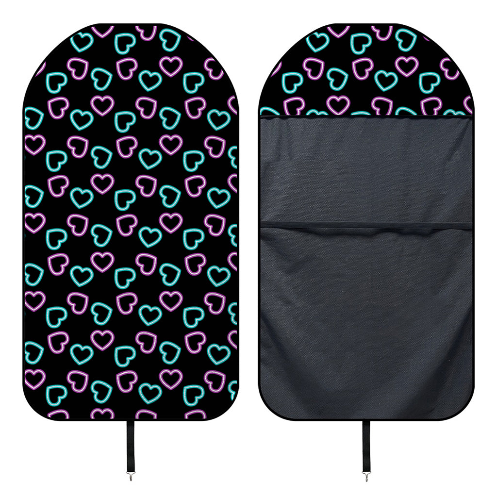 Pink And Blue Lights Heart Pattern Print Waterproof Car Seat Cover