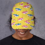 Pink And Blue Shark Pattern Print Baseball Cap