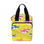 Pink And Blue Shark Pattern Print Bible Tote Bag