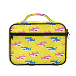 Pink And Blue Shark Pattern Print Briefcase Bible Bag
