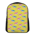 Pink And Blue Shark Pattern Print Casual Backpack