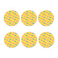 Pink And Blue Shark Pattern Print Coaster Set